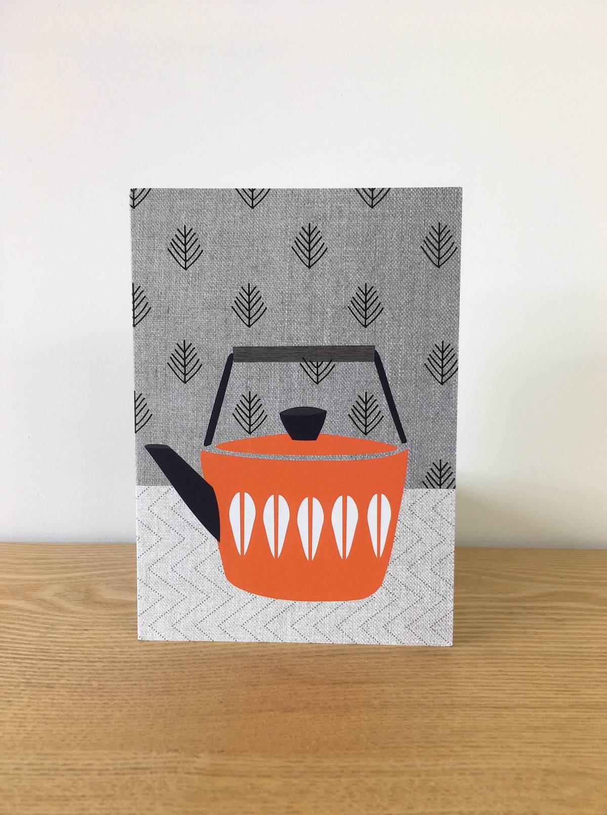 Coffee Pot Cards - Orange Kettle, Yellow Stripe, Dotty Red, Vertical Leaf & Totem Olive