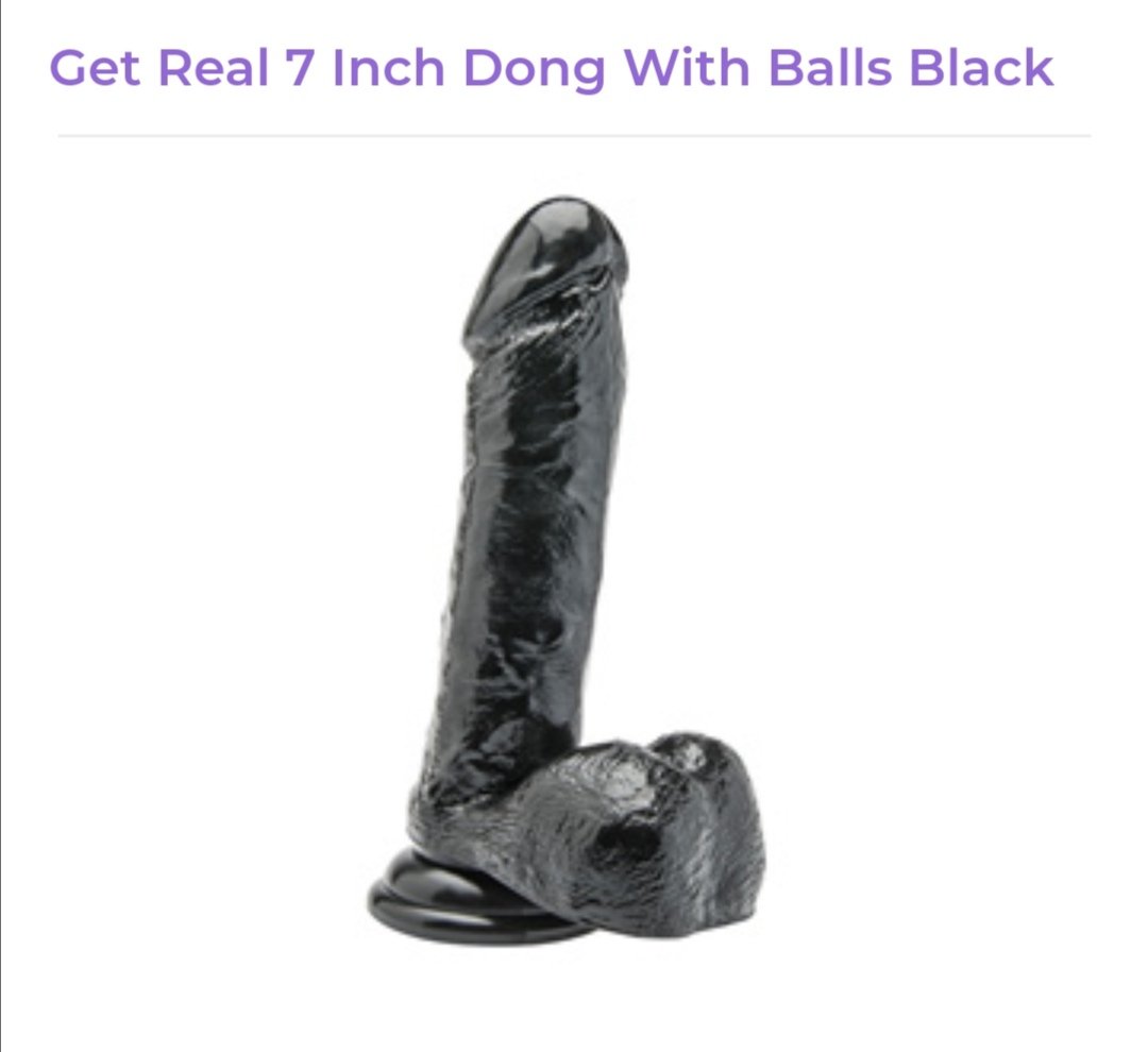 Image of Get Real 7-inch penis dong with balls black