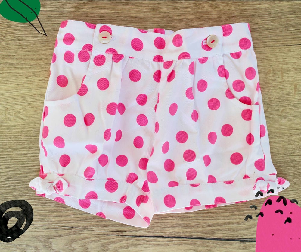 Image of Amalie Pink Polka Dots Short (was $54.50)