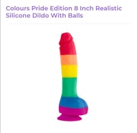 Image 1 of Rainbow Silicone Dildo