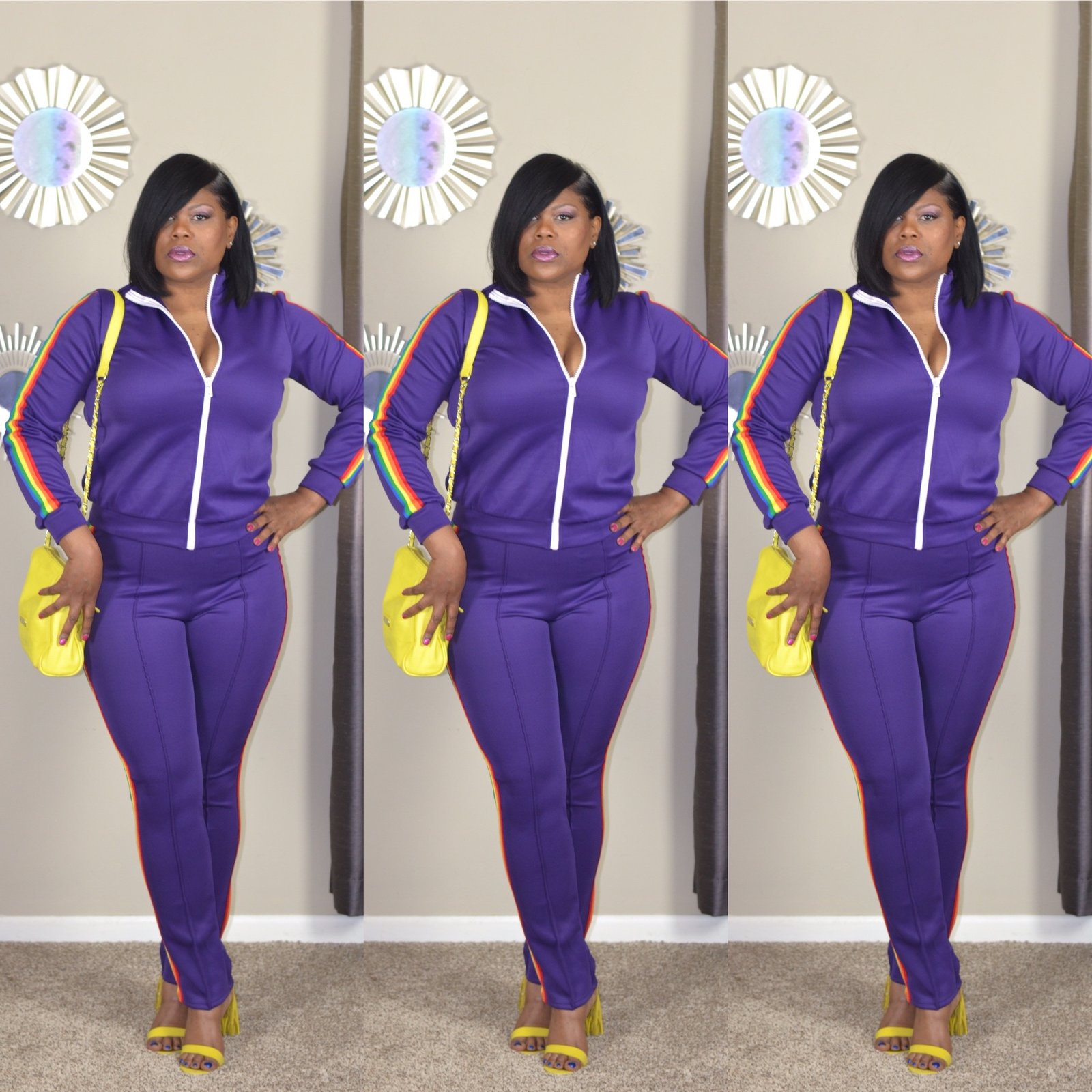 purple jogger set