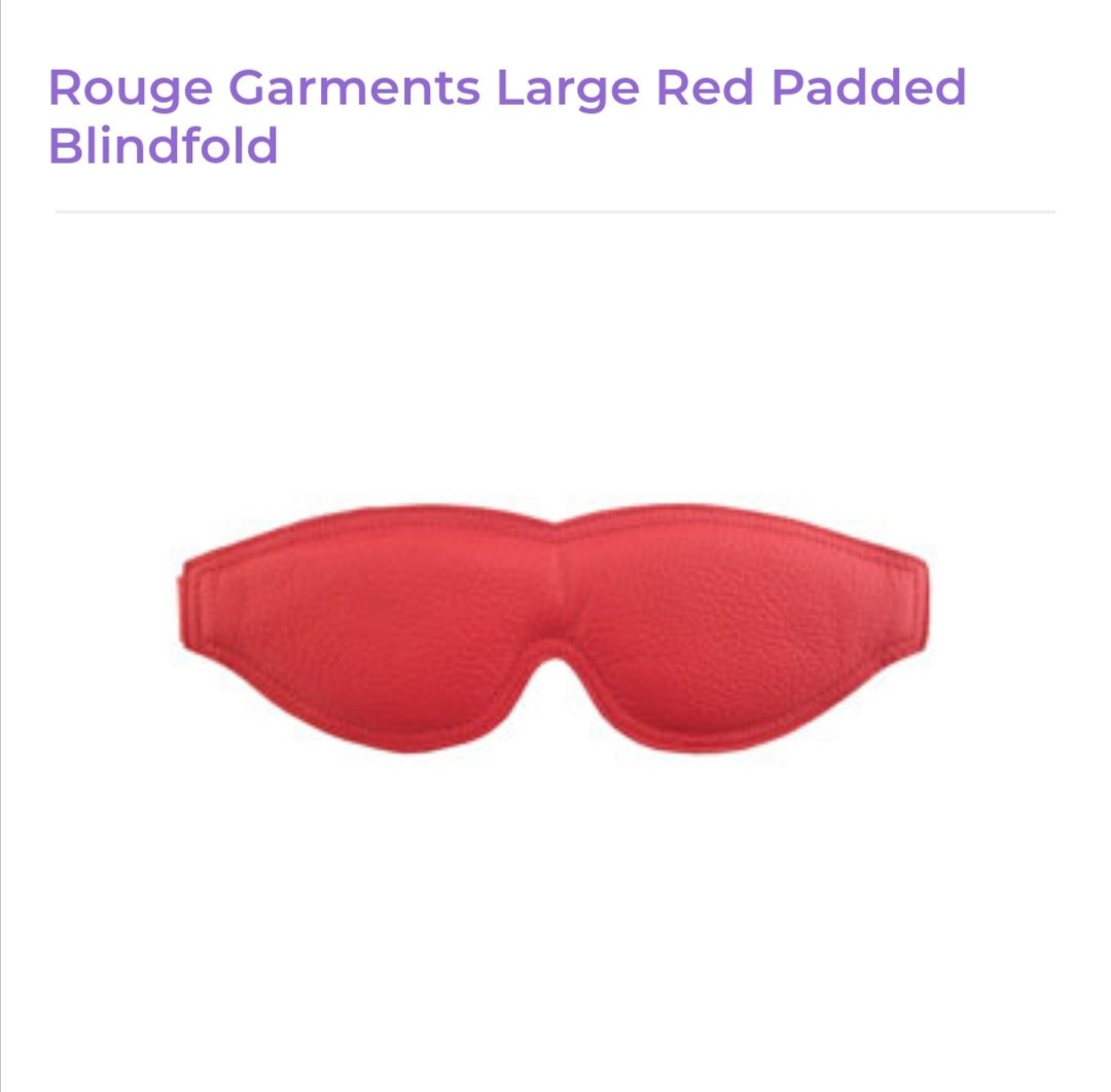 Image of Large leather padded blindfold