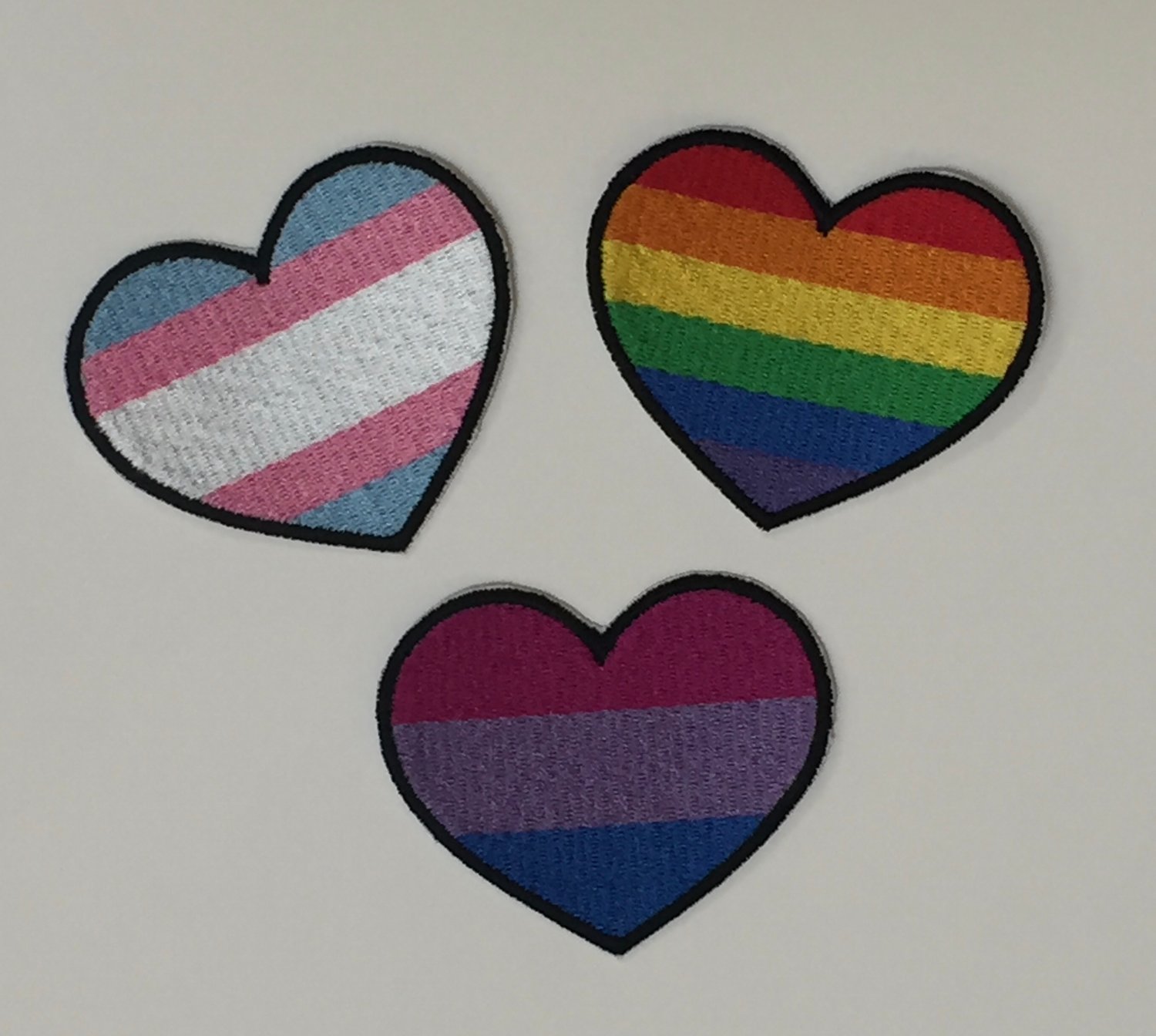 Image of Heart Pride Iron-on Patches
