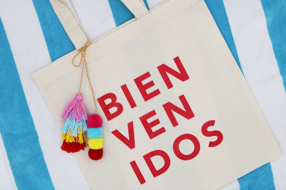 Image of Pompom Tote Tassels