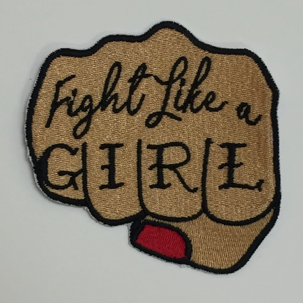 Image of Fight Like a Girl Iron-on Patch