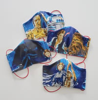 Image 1 of EDIT- Repurposed Star Wars 1977 Bedsheet & Jersey Fabric Facemasks