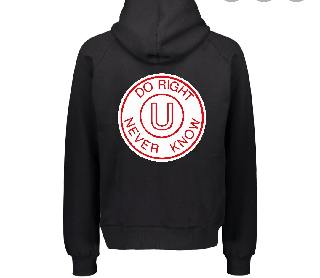 Image of Black Zip Up Hoodie D.R.U.N.K