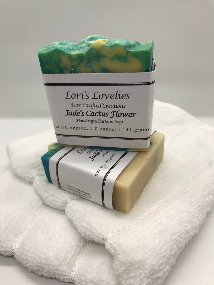 Image of Jades Cactus Flower Soap (Contains nut oils)