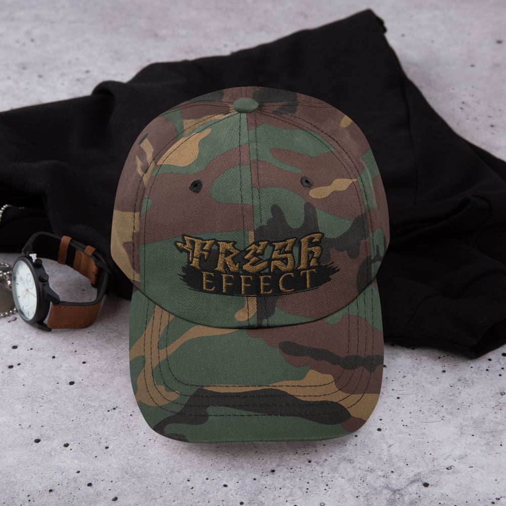 Image of Black & Gold Fresh Effect Camo Dad hat