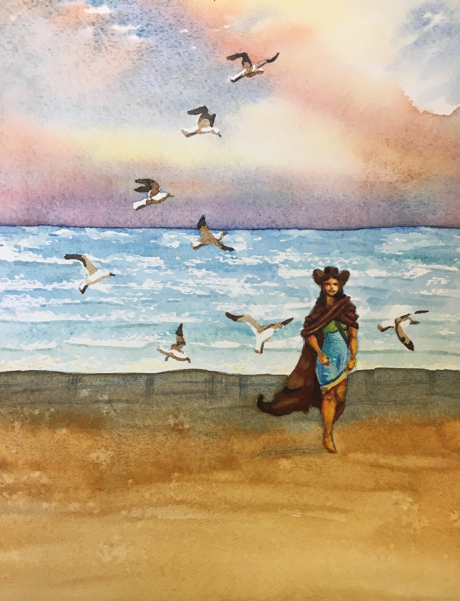 Image of Dancing With Seagulls (Print)