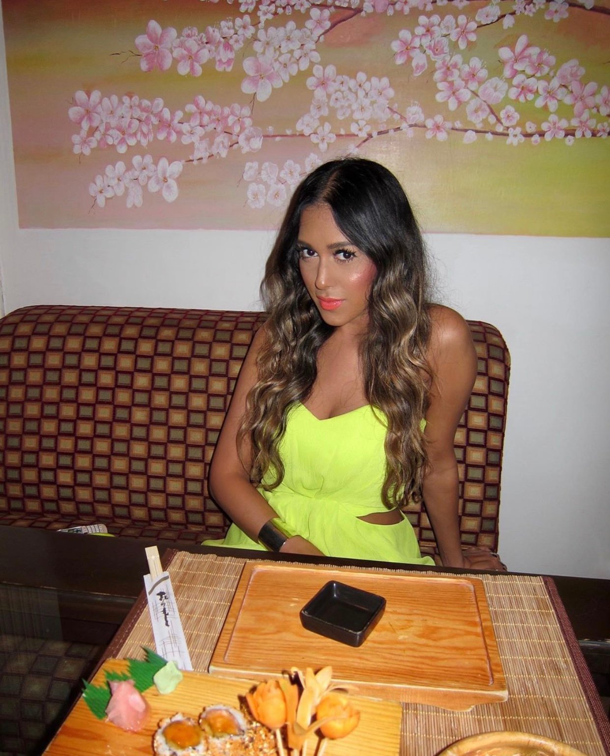 Image of BCBG NEON YELLOW MAXI DRESS WITH SIDE SLIT (SIZE 2)
