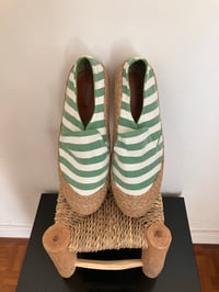 Image 1 of Classic Espadrilles - Green Stripes