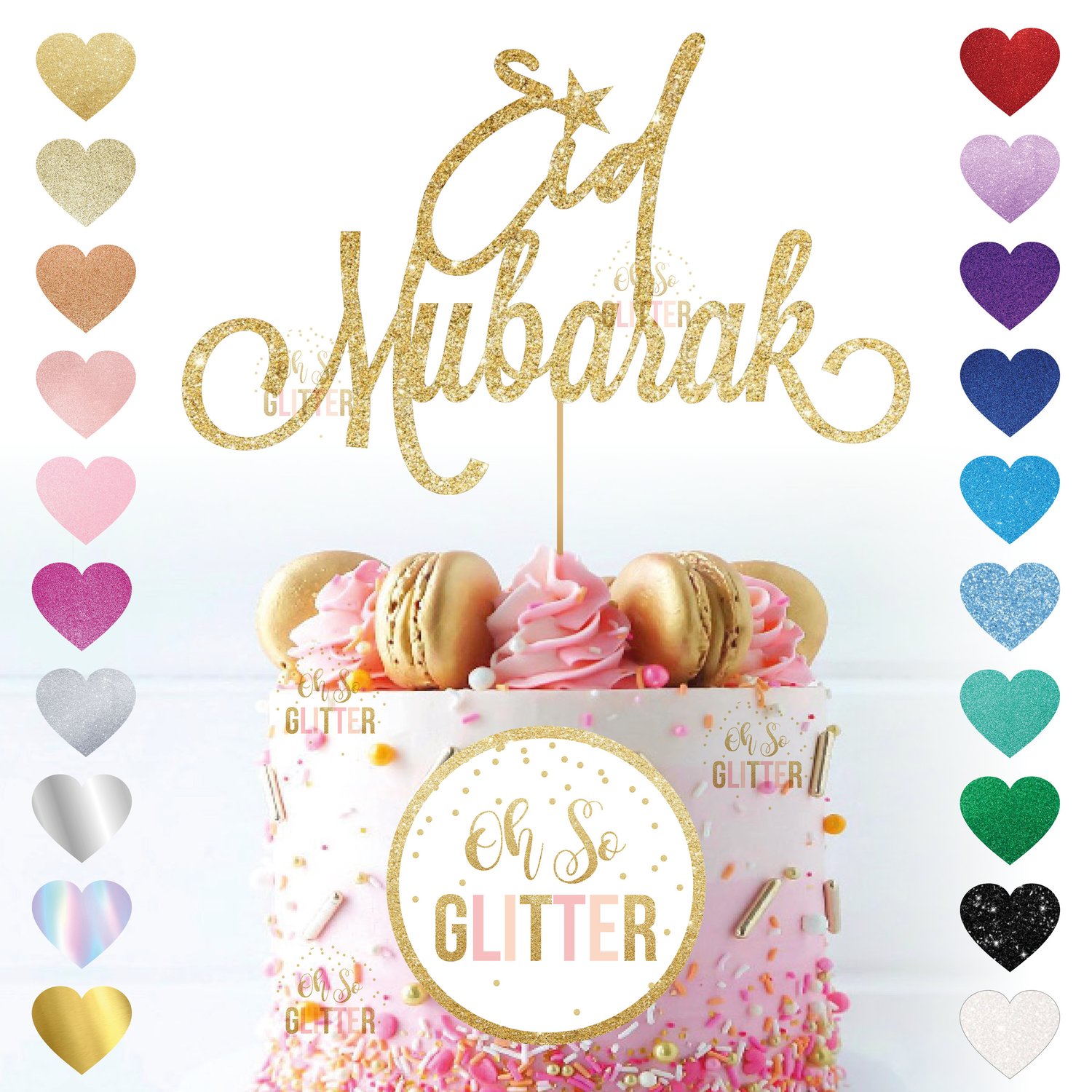 Image of Eid Mubarak - Glitter Cake Topper