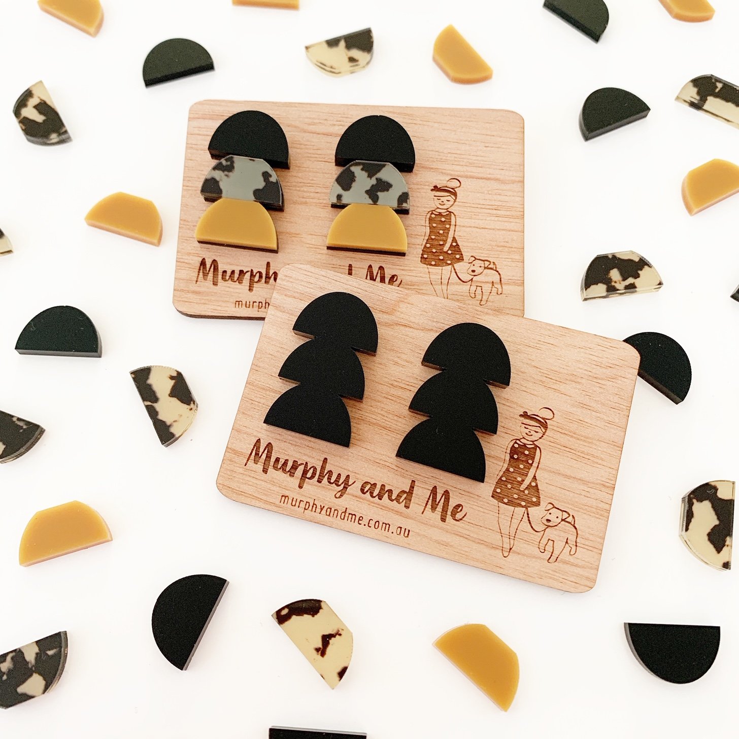 Image of SALE ~ Stacked Trio Studs