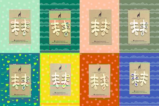 Image of Ça Pousse - Boucles d'oreilles asymétriques en bois