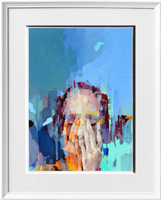 Image of When Silence happens in the marketplace - Framed Limited Edition Giclee Print