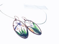 Image 2 of Blue Dragonfly Earrings