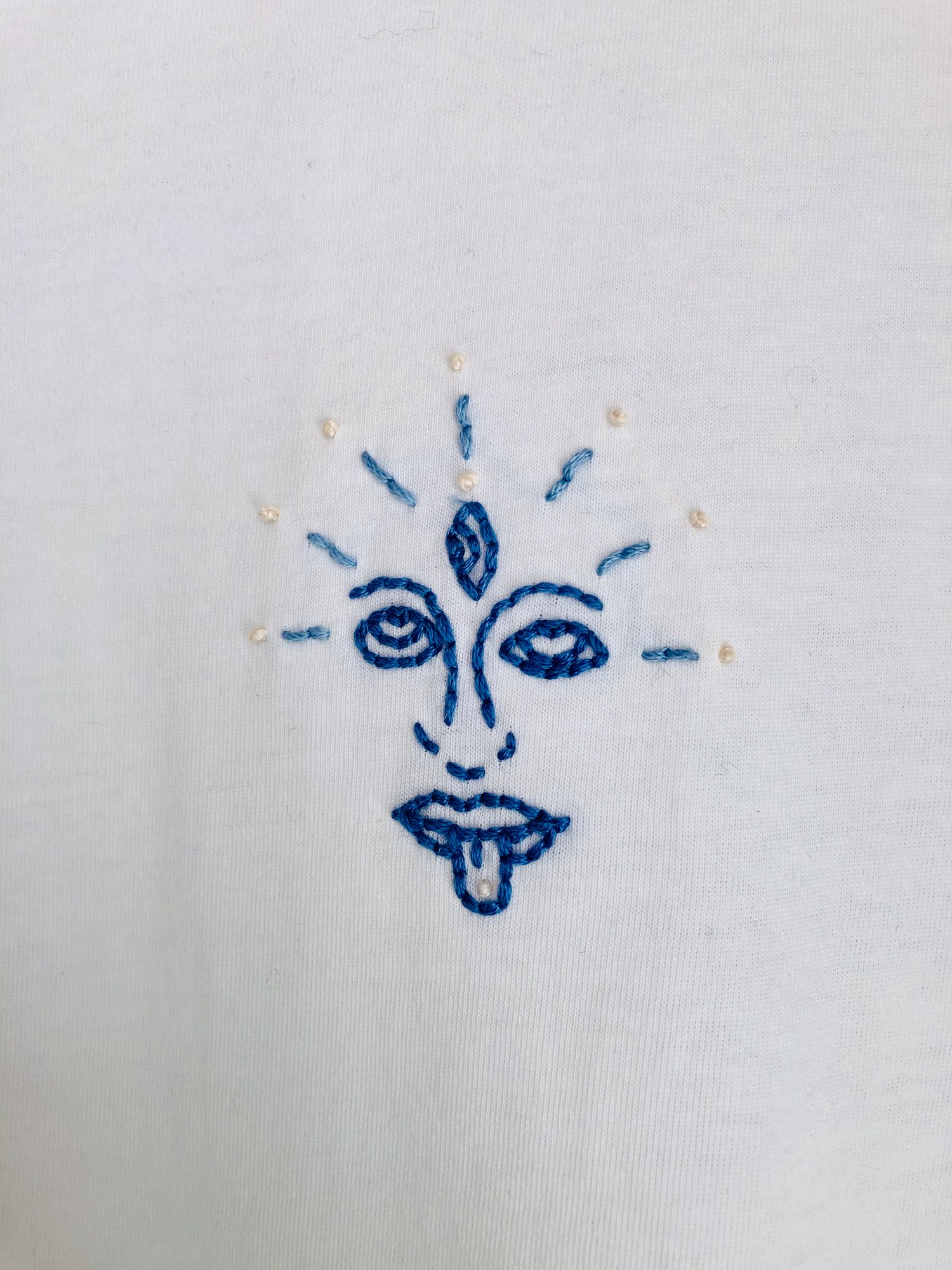 Image of GODDESS KALI – blue multi-colored – white classic t-shirt 