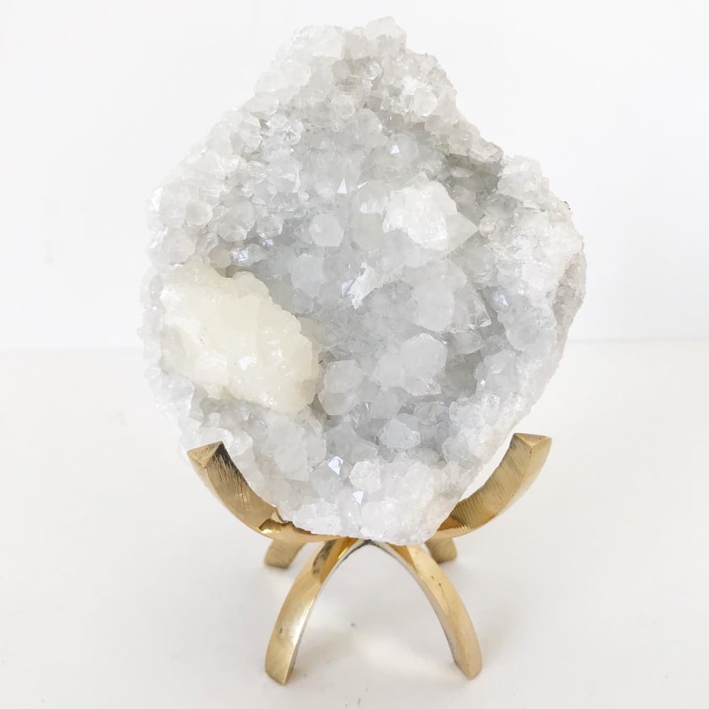 Image of Apophyllite no.01 + Brass Claw Stand