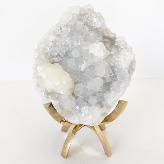 Image of Apophyllite no.01 + Brass Claw Stand