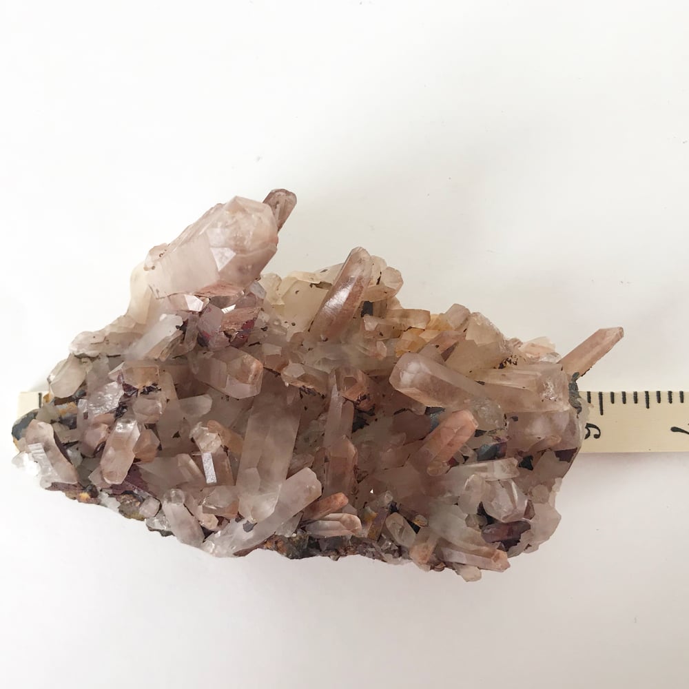 Image of Pink Quartz no.02 + Lucite and Brass Stand