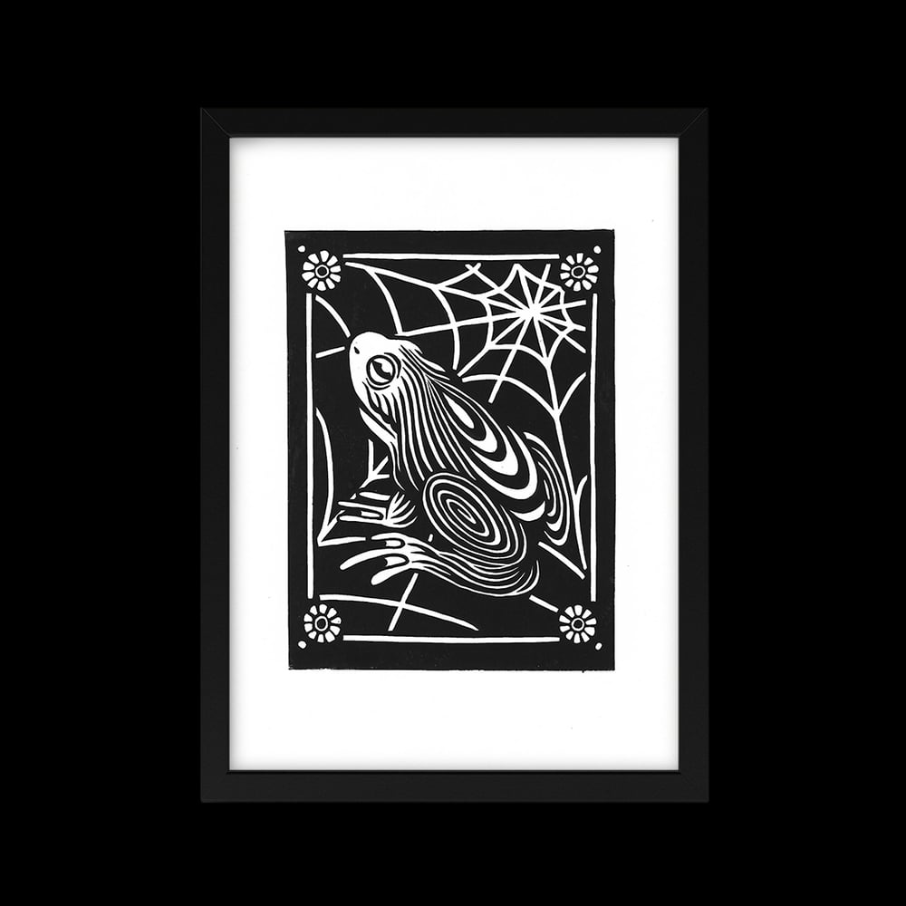 Image of Omens (Frog) Lino Print