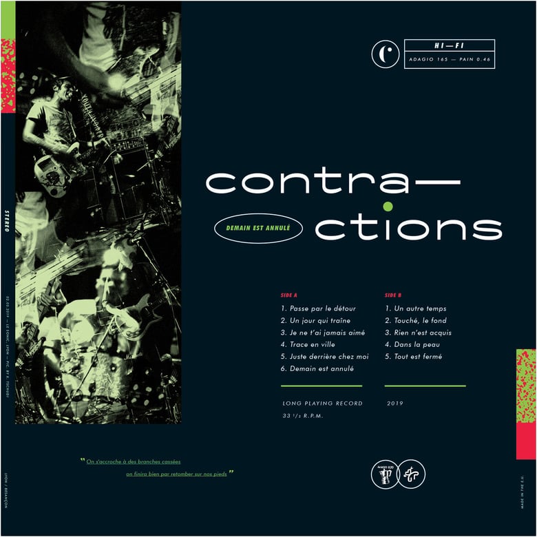 Image of CONTRACTIONS - Demain Est Annulé LP 