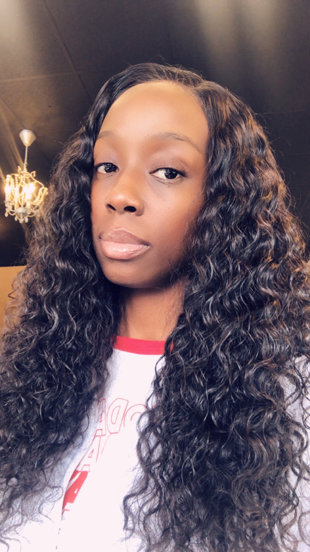 GLUELESS wavy LACE CLOSURE wig (deepwave or Italian curl)