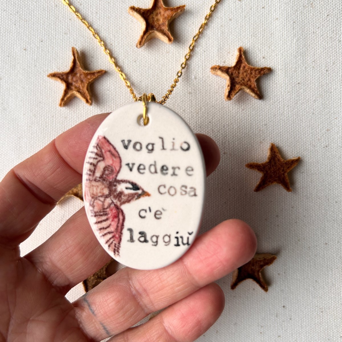 COLLANA CERAMICA - VOGLIO VEDERE COSA C'È LAGGIÚ