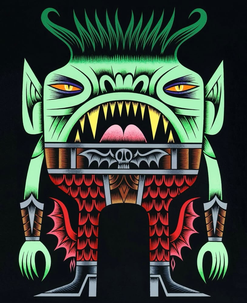 Captain Christmas the Killer Elf original painting