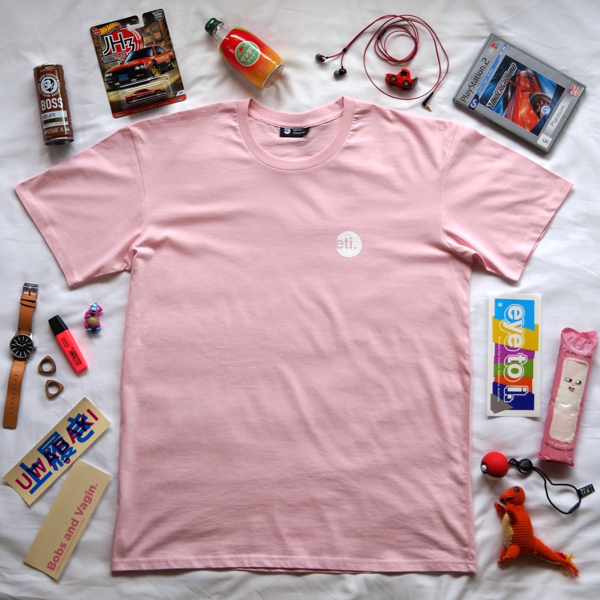 Image of eti Pink Premium Car Culture shirt (unisex)