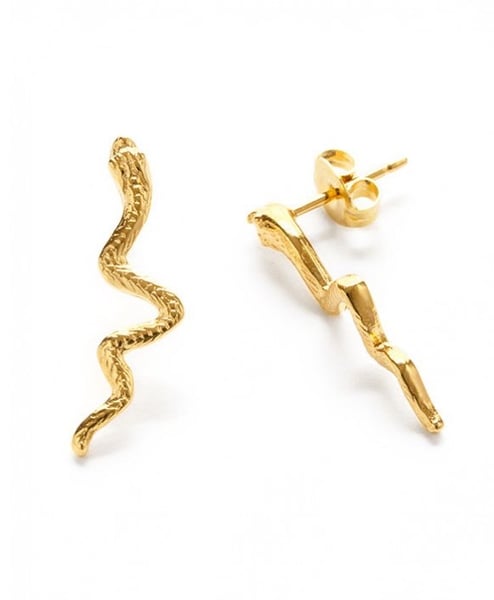 Image of Amano Gold Serpent Stud Earrings