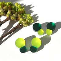 Image 1 of Náušnice Bubbles limetka- smaragdová zelená