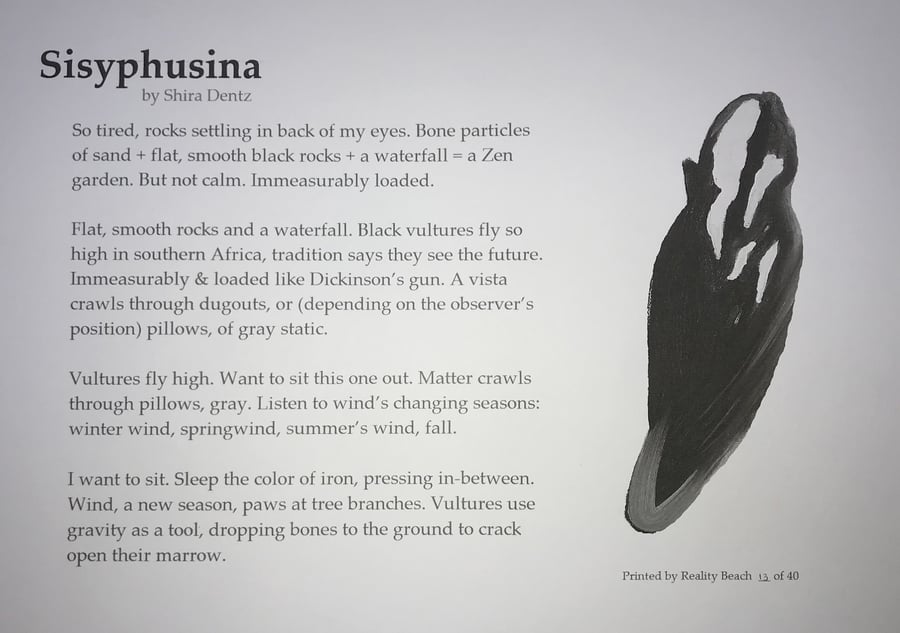 Image of Sisyphusina by Shira Dentz - Broadside