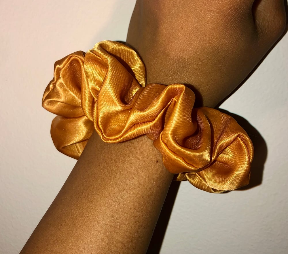 Image of Gold Satin Scrunchie