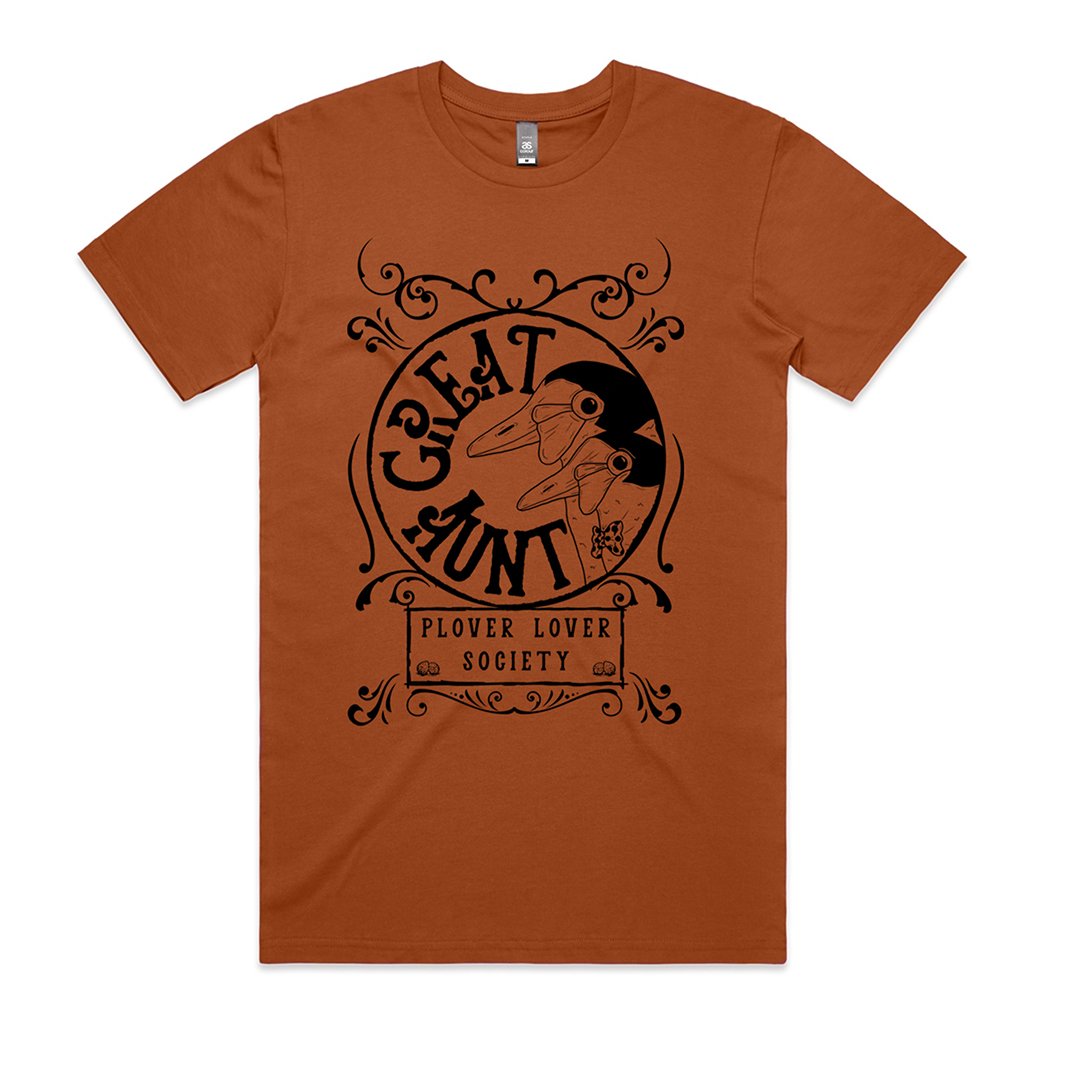 Image of Great Aunt's 'Plover Lover Society' T-shirt - Copper