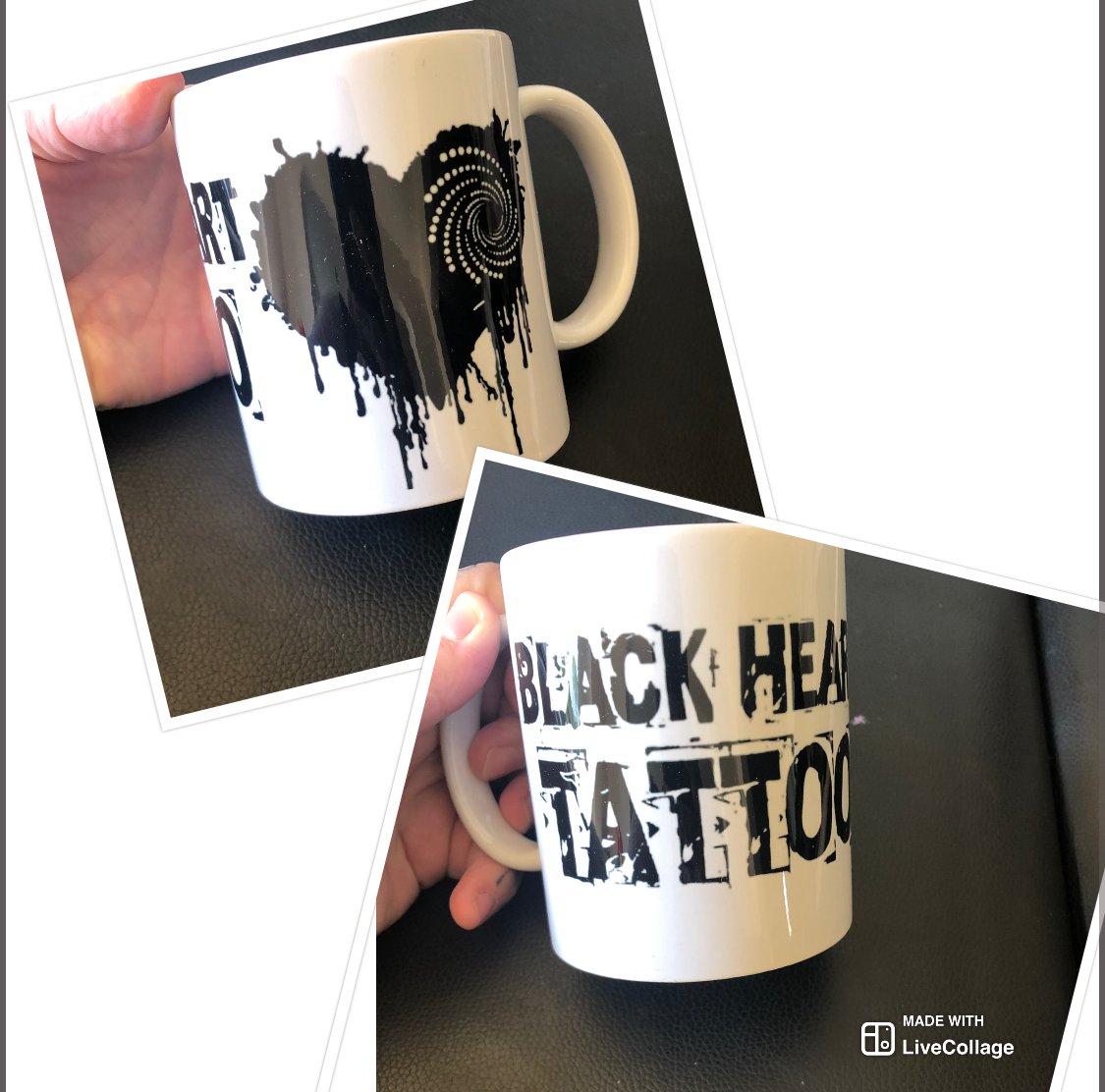 Full logo Black Heart Tattoo mug