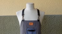 Image 2 of Wash Stone Canvas Apron Grey / Blue