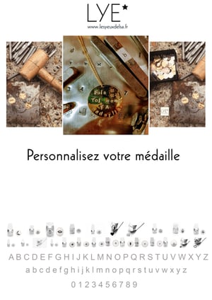 Image of Médaille Poinçonnée personnalisée avec sa chaine 85cm