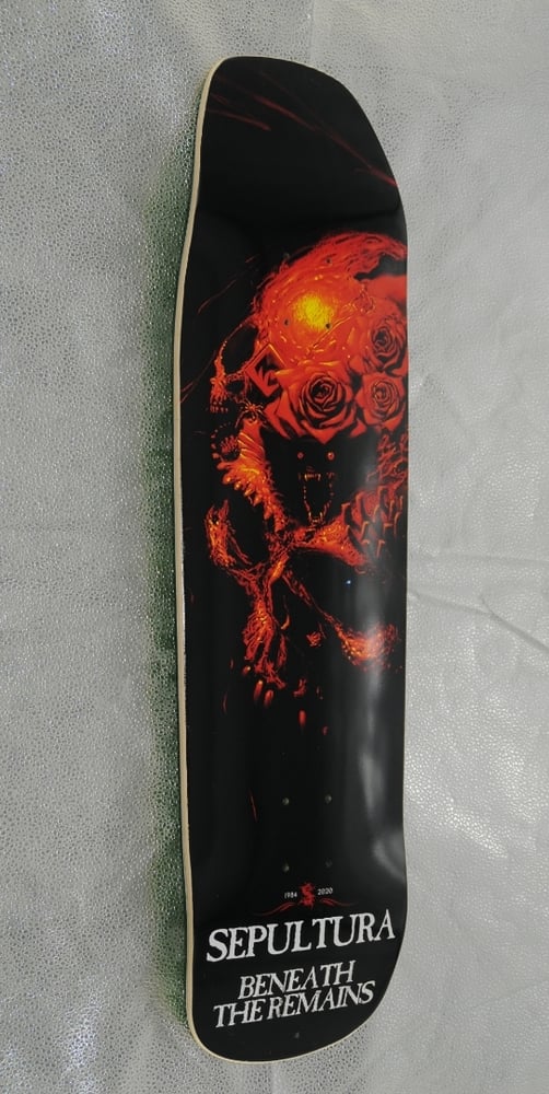 Image of SEPULTURA'S BENEATH THE REMAINS SKATEBOARD
