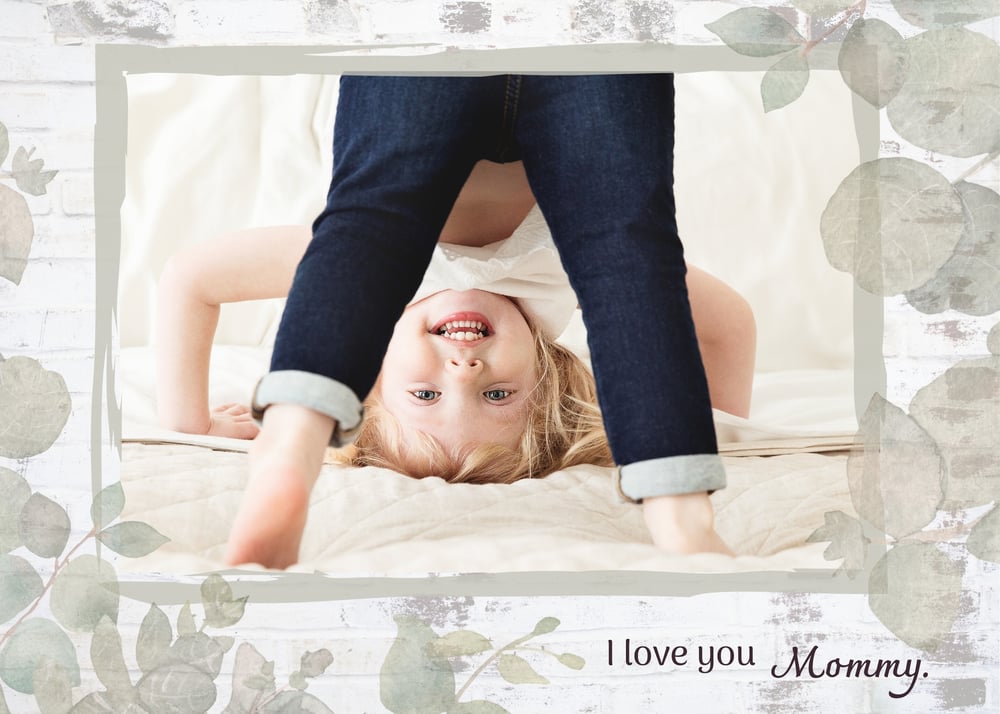 Image of Mother's Day Photoshop Template - Sage Foliage