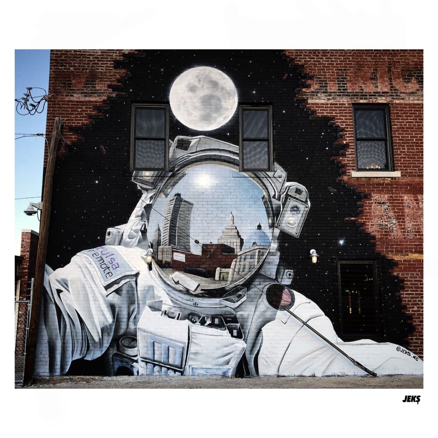 Image of Limited Edition - Spaceman in Tulsa Mural