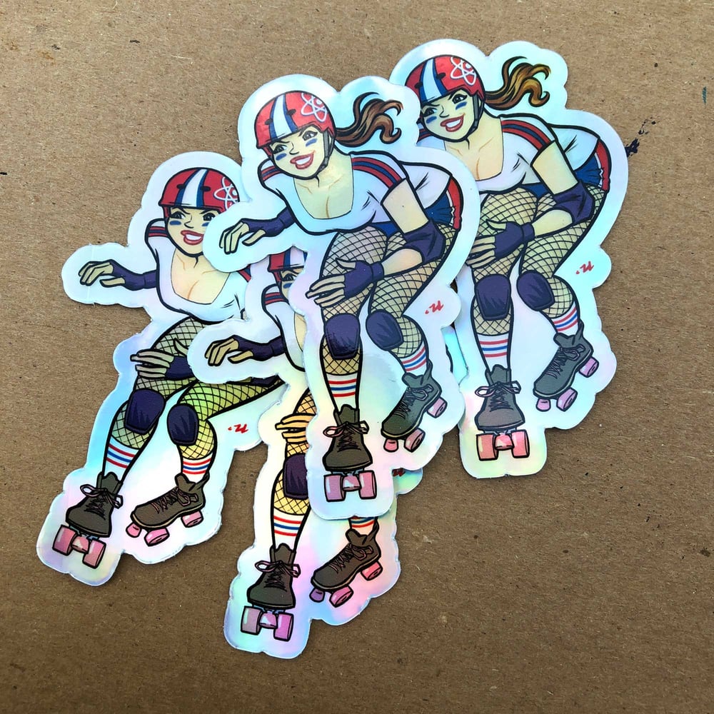 Image of Roller Derby Holographic Sticker