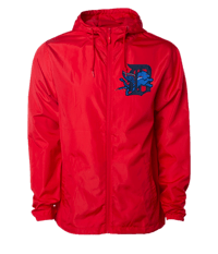 Water Resistant Windbreaker (Basketball - Red)