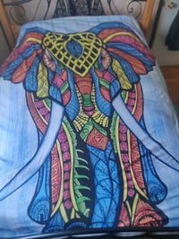 Image 3 of Brushed Elephant Tapestry