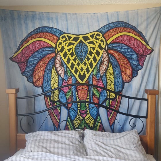 Image of Brushed Elephant Tapestry