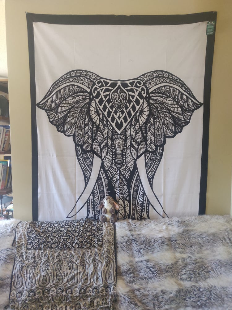 Image of Face Your Fears Elephant Tapestry