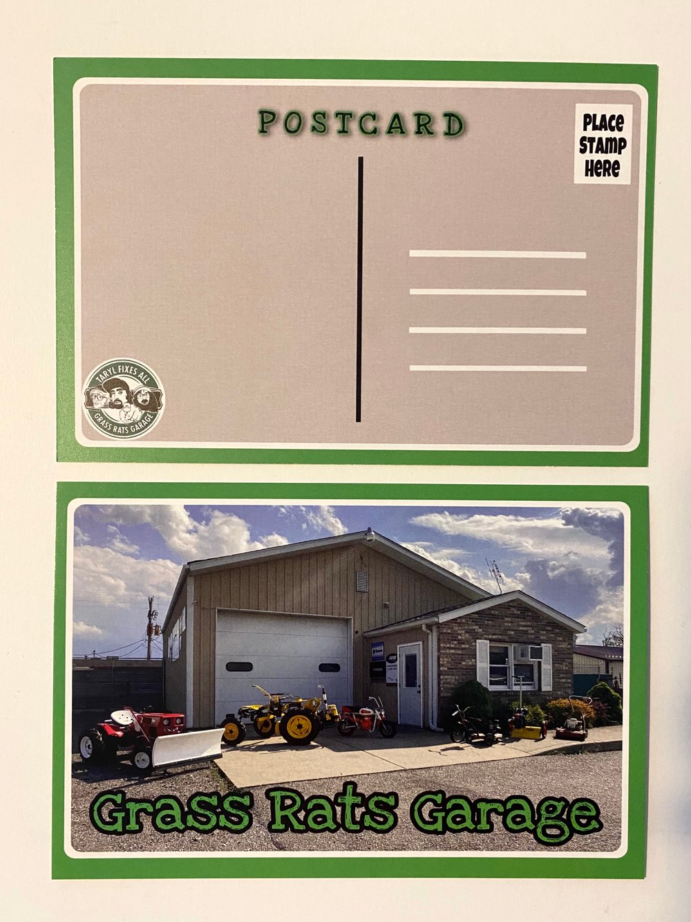 Post Cards! Grass Rats Garage! (FREE USA Shipping)