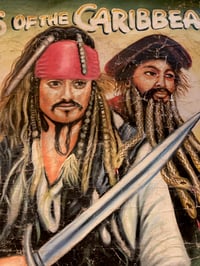 Image 2 of Deadly Prey - 'Pirates of the Caribbean'. Hand painted movie poster from Ghana