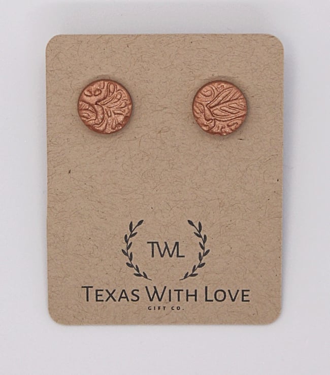 Small Clay Earrings - Copper